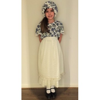 Blue Floral Colonial Girl KIDS HIRE